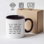 Funny Postmaster Gifts for Men, Women, Friends, or Family - Christmas Unique Two Tone Coffee Mugs with Inspirational Quote, Funny Gifts from Postmaster