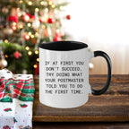 Funny Postmaster Gifts for Men, Women, Friends, or Family - Christmas Unique Two Tone Coffee Mugs with Inspirational Quote, Funny Gifts from Postmaster