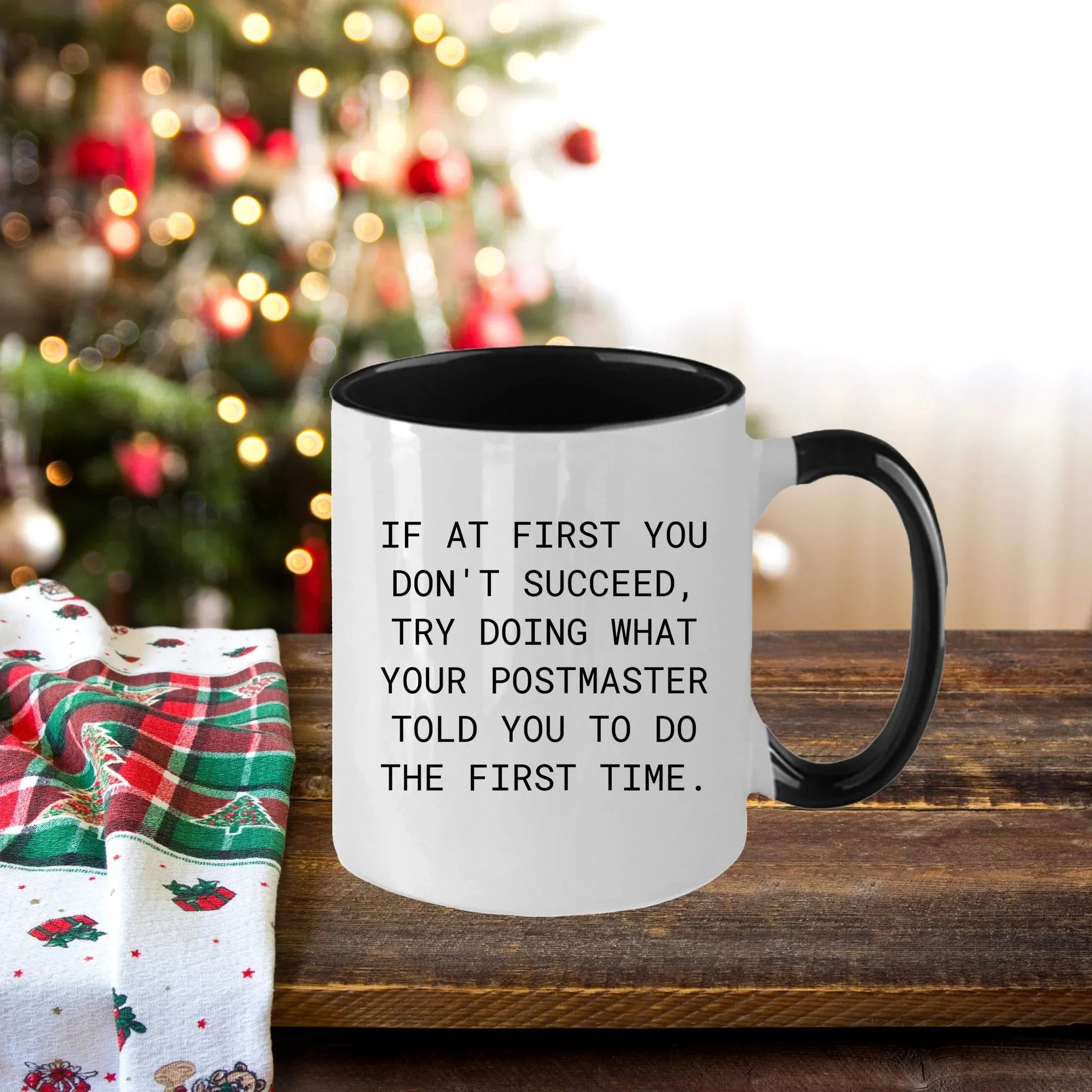 Funny Postmaster Gifts for Men, Women, Friends, or Family - Christmas Unique Two Tone Coffee Mugs with Inspirational Quote, Funny Gifts from Postmaster