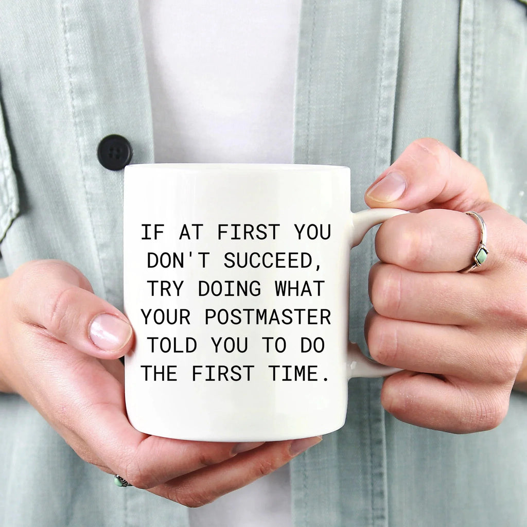 Funny Quote Postmaster White Coffee Mug Gifts for Postmaster from Friends