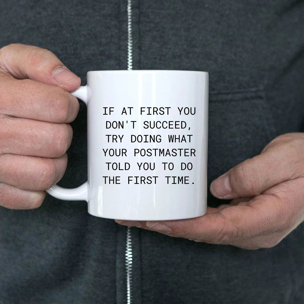 Funny Quote Postmaster White Coffee Mug Gifts for Postmaster from Friends