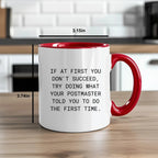 Funny Postmaster Gifts for Men, Women, Friends, or Family - Christmas Unique Two Tone Coffee Mugs with Inspirational Quote, Funny Gifts from Postmaster