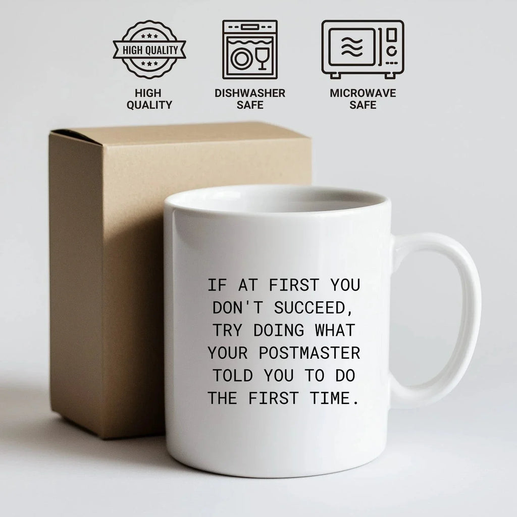 Funny Quote Postmaster White Coffee Mug Gifts for Postmaster from Friends