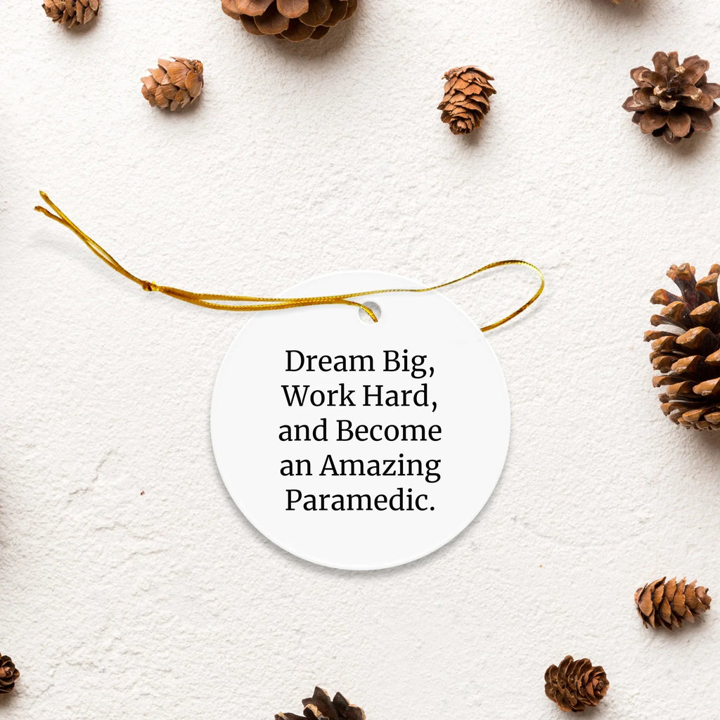 Funny Paramedic Christmas Unique Ornaments - Dream Big, Work Hard, And Become An Amazing Paramedic.