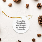 Funny Paramedic Christmas Unique Ornaments - Dream Big, Work Hard, And Become An Amazing Paramedic.