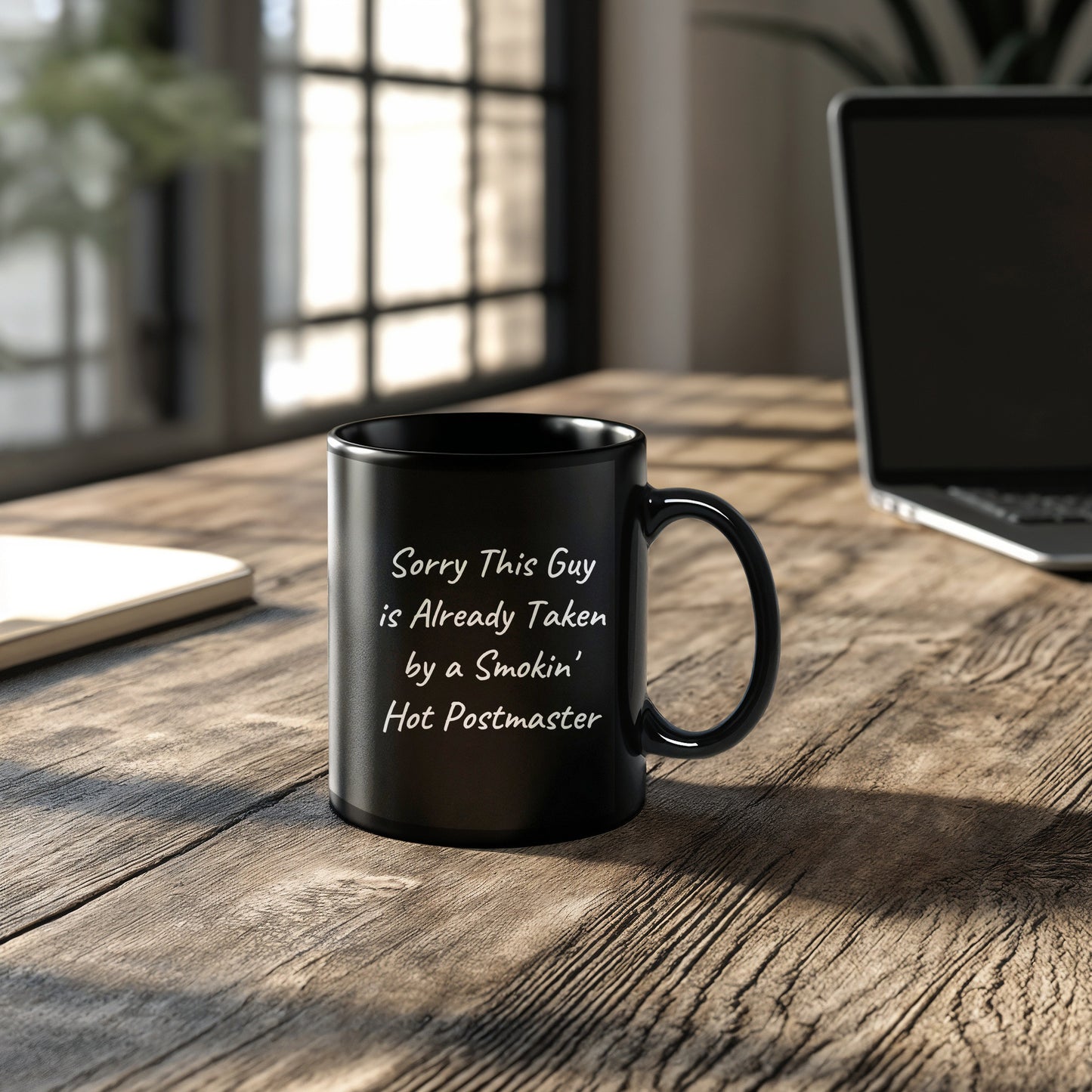 Funny Postmaster Gifts from Friends and Family - Black Coffee Mug with Sorry This Guy Quote, Perfect for Father's Day