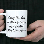 Funny Postmaster Quote White Coffee Mug Gifts from Friends for Father's Day