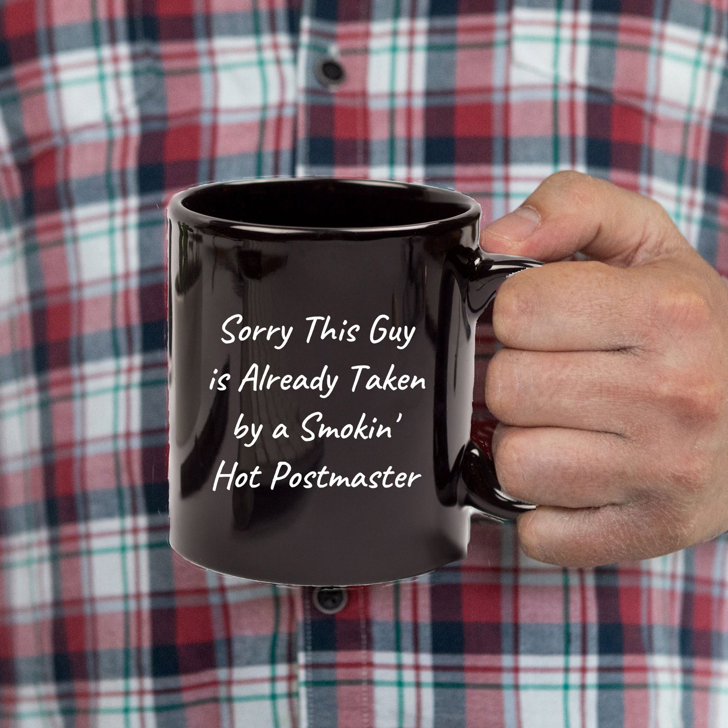 Funny Postmaster Gifts from Friends and Family - Black Coffee Mug with Sorry This Guy Quote, Perfect for Father's Day