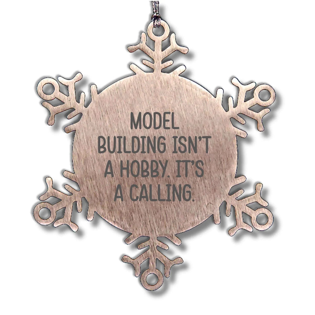 Handcrafted Snowflake Ornaments for Model Building Enthusiasts, Funny Gifts from Friends, and Christmas Unique Gifts for Model Building Men, Women, and Family