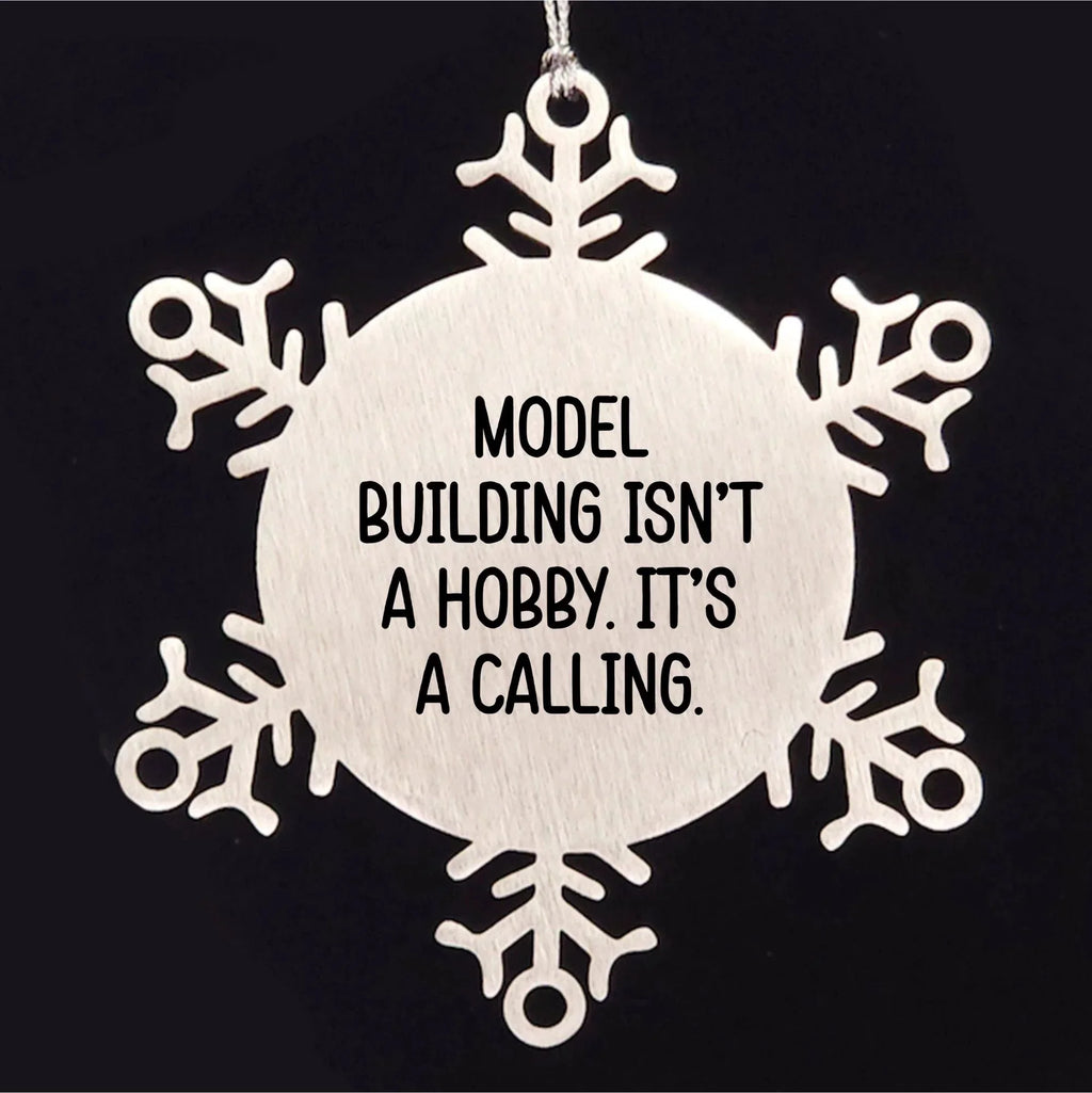 Handcrafted Snowflake Ornaments for Model Building Enthusiasts, Funny Gifts from Friends, and Christmas Unique Gifts for Model Building Men, Women, and Family