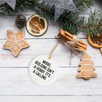 Model Building Circle Ornament Gifts from Friends to Enthusiasts - 'Model Building Isn't A Hobby. It's A Calling.' Quote Circle Shaped Ornament for Christmas