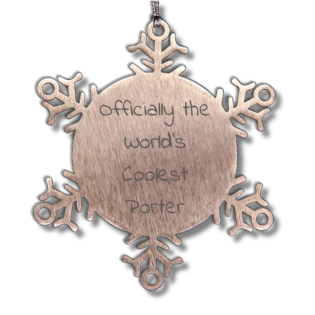 Porter Snowflake Christmas Tree Ornament, - Officially The World's Coolest Porter Quote