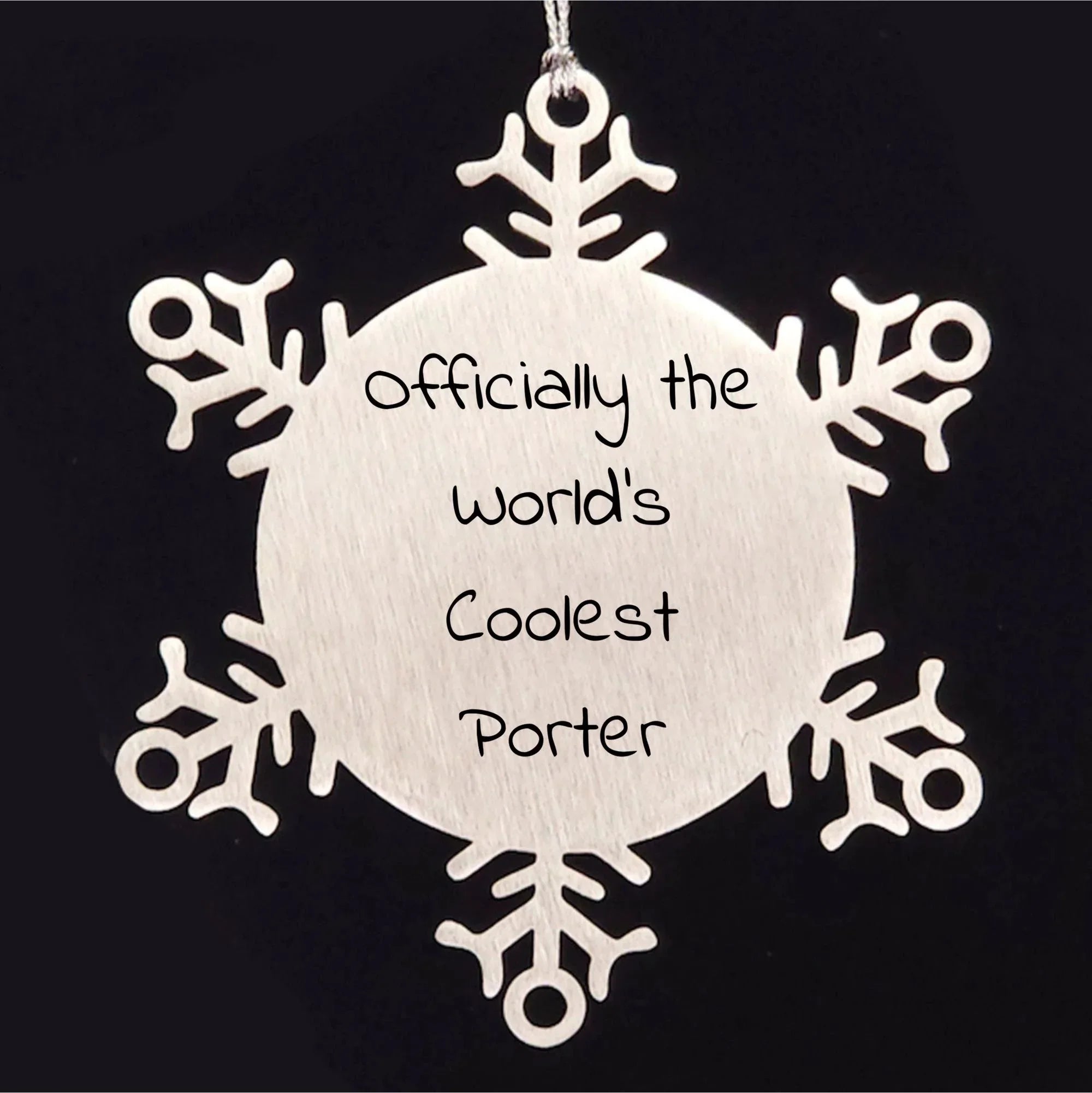 Porter Snowflake Christmas Tree Ornament, - Officially The World's Coolest Porter Quote