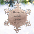 Porter Snowflake Christmas Tree Ornament, - Officially The World's Coolest Porter Quote