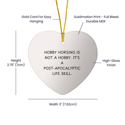 Hobby Horsing Gifts from Friends for Hobby Horsing Enthusiasts, Funny Heart Ornament for Christmas - Mallard Moon