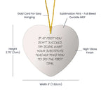 Funny Substitute Teacher Gifts from Friends - Heart Ornament for Christmas