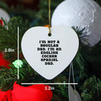 Funny English Cocker Spaniel Dad Gifts for Men - I'm Not A Regular Dad. Heart Ornament, Christmas Unique Gifts from Dad to English Cocker Spaniel Dog