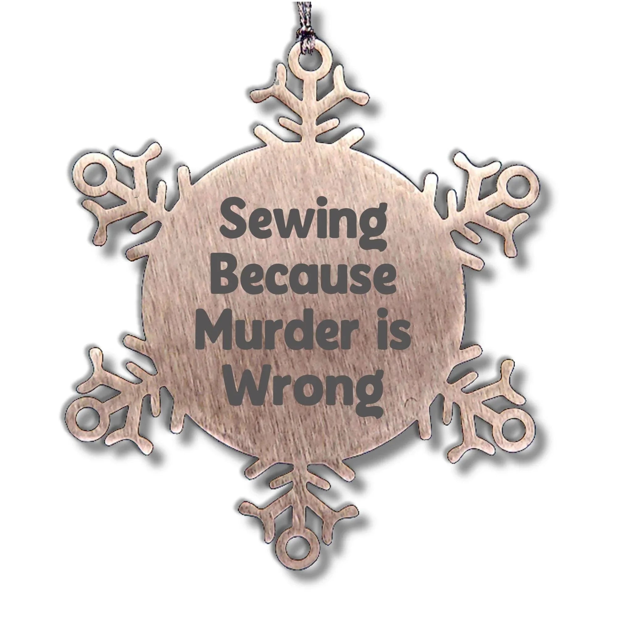 Sewing Snowflake Ornament Gifts from Family for Sewing Enthusiasts, Funny Quote, Christmas Unique Presents, Snowflake Decoration, Sewing Accessories
