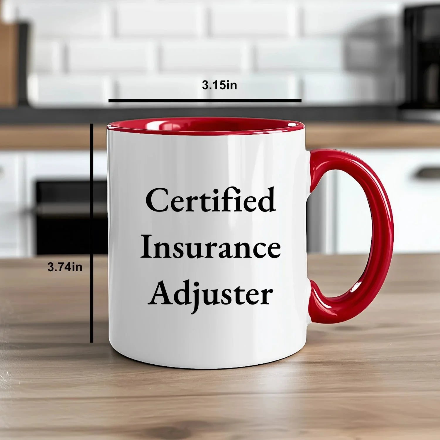 Funny Quote Certified Insurance Adjuster Gifts from Mom for Insurance Adjusters, Two Tone Coffee Mug, Unique Mother's Day Unique Gifts for Insurance Adjuster Friends and Family