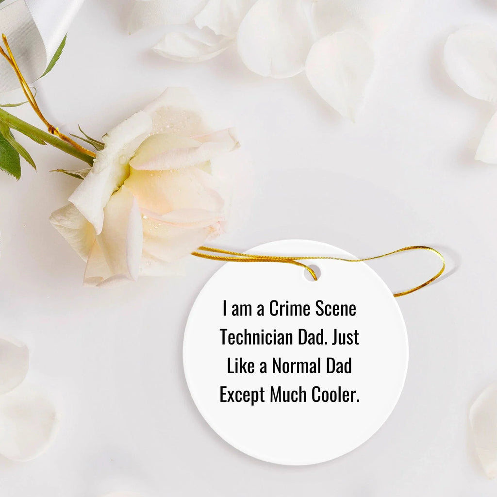 Funny Crime Scene Technician Christmas Ornament - I Am A Crime Scene Technician Dad