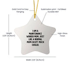 Maintenance Worker Mom Star Ornament Gifts from Family, Christmas Unique Presents for Her, Fun and Cute Decorations