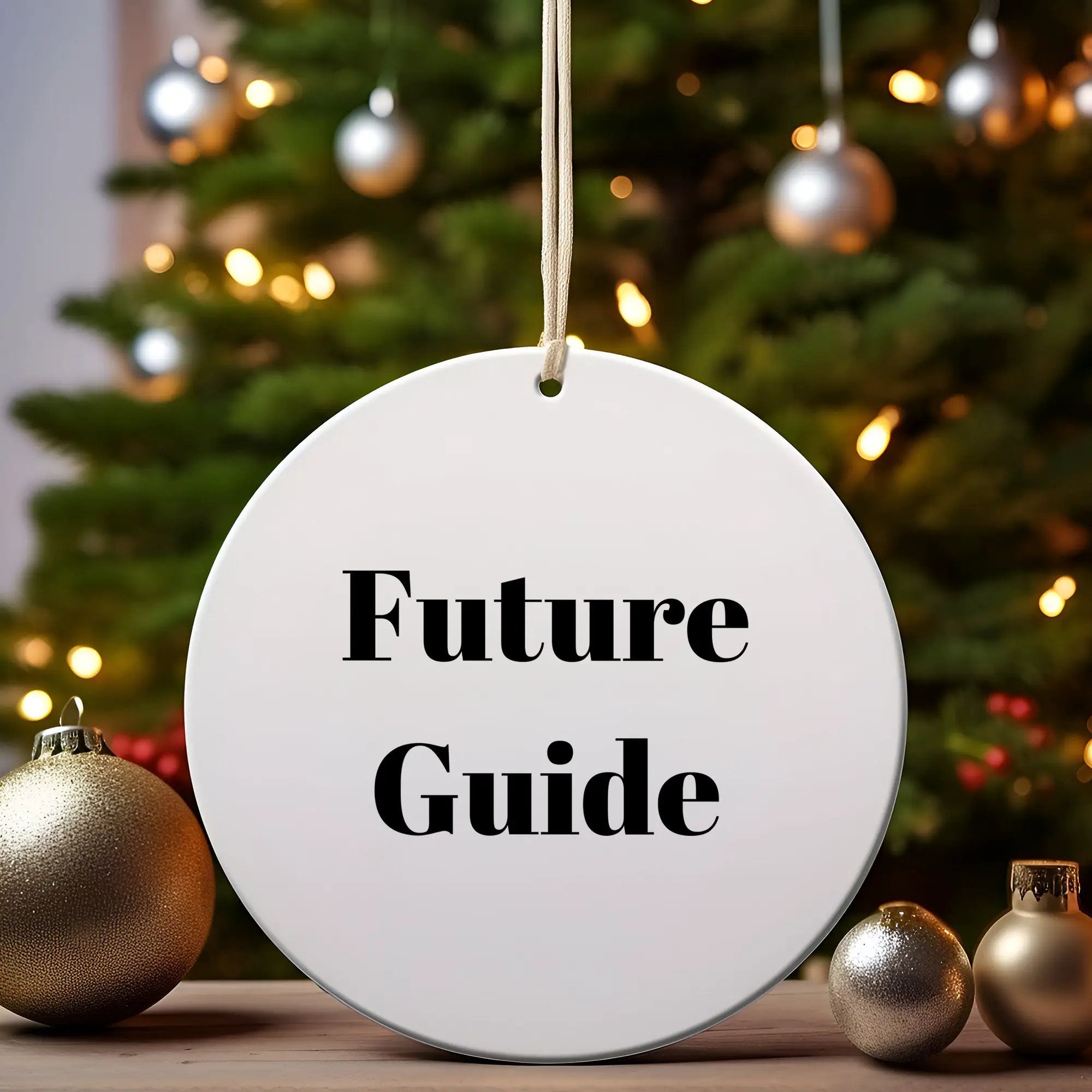 Funny Future Guide Circle Ornament Durable MDF Material - Mallard Moon