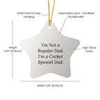 Funny Cocker Spaniel Dad Gifts for Him from Men to Friends, Cocker Spaniel Star Ornament - Christmas Unique
