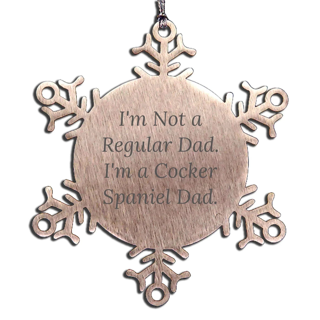 Cocker Spaniel Dog Snowflake Ornament Gifts for Men from Women, Funny Christmas Unique Ornaments