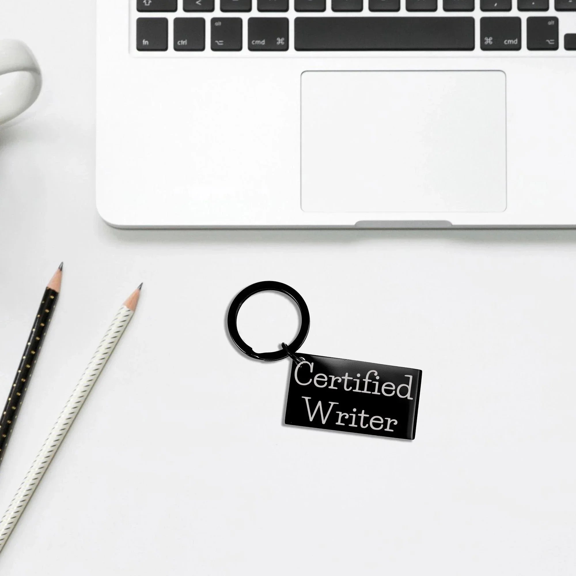 Funny Writer Gifts from Friends to Family - Certified Writer Keychain for Graduation