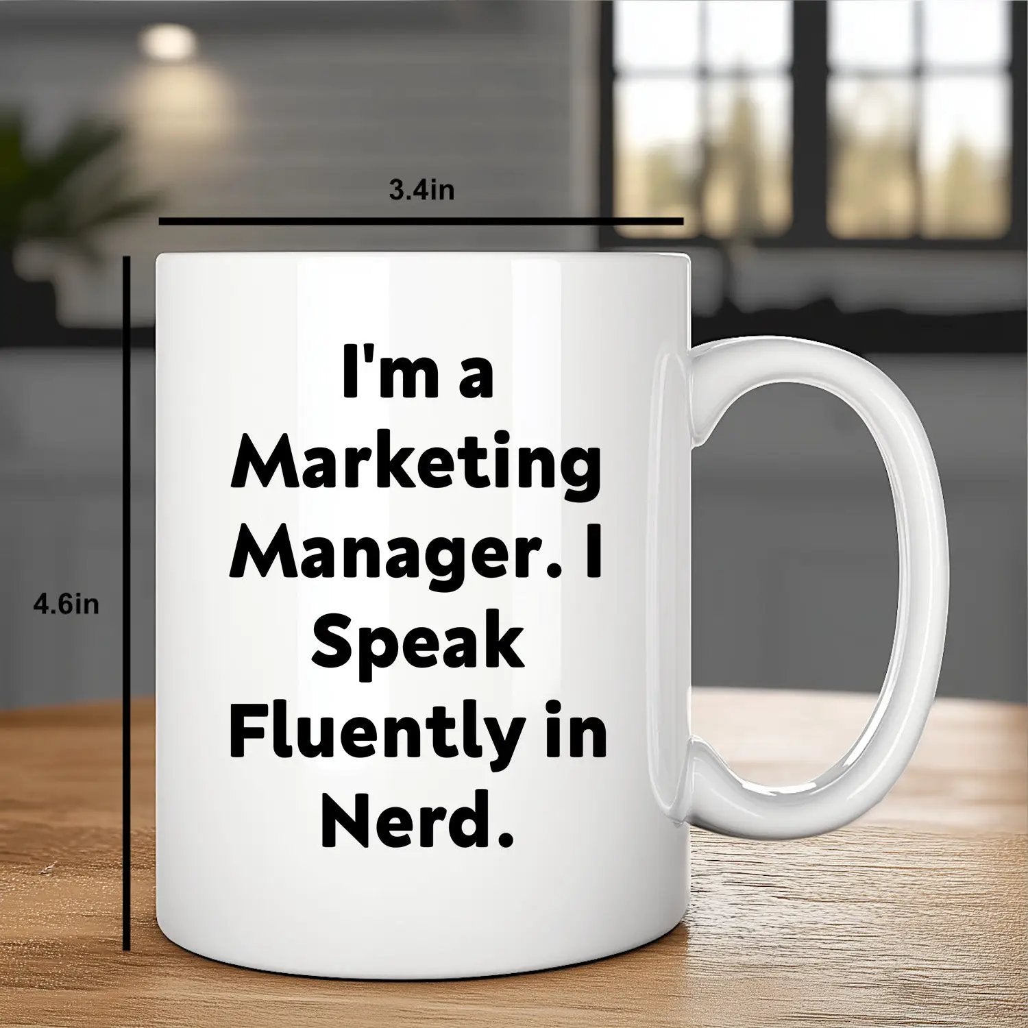 Funny Marketing Manager Coffee Mug - I'm A Marketing Manager. I Speak Fluently In Nerd - Mallard Moon