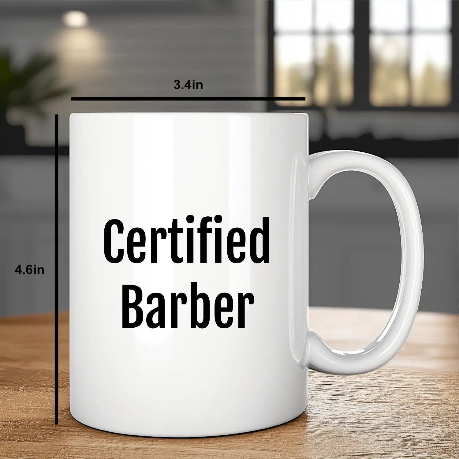 Funny Certified Barber White Coffee Mug - Mallard Moon