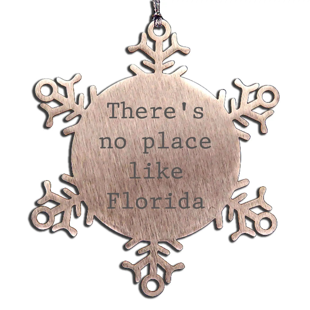 Florida Snowflake Tree Ornament - There's No Place Like Florida