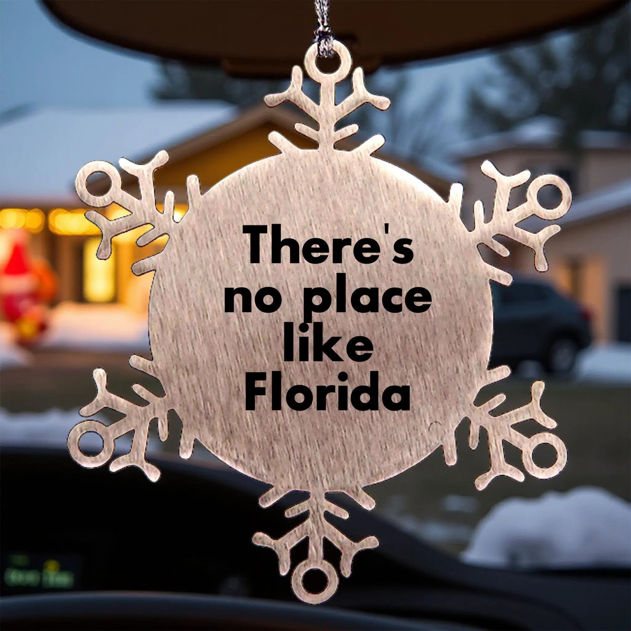 Florida Snowflake Christmas Ornaments - There's No Place Like Florida