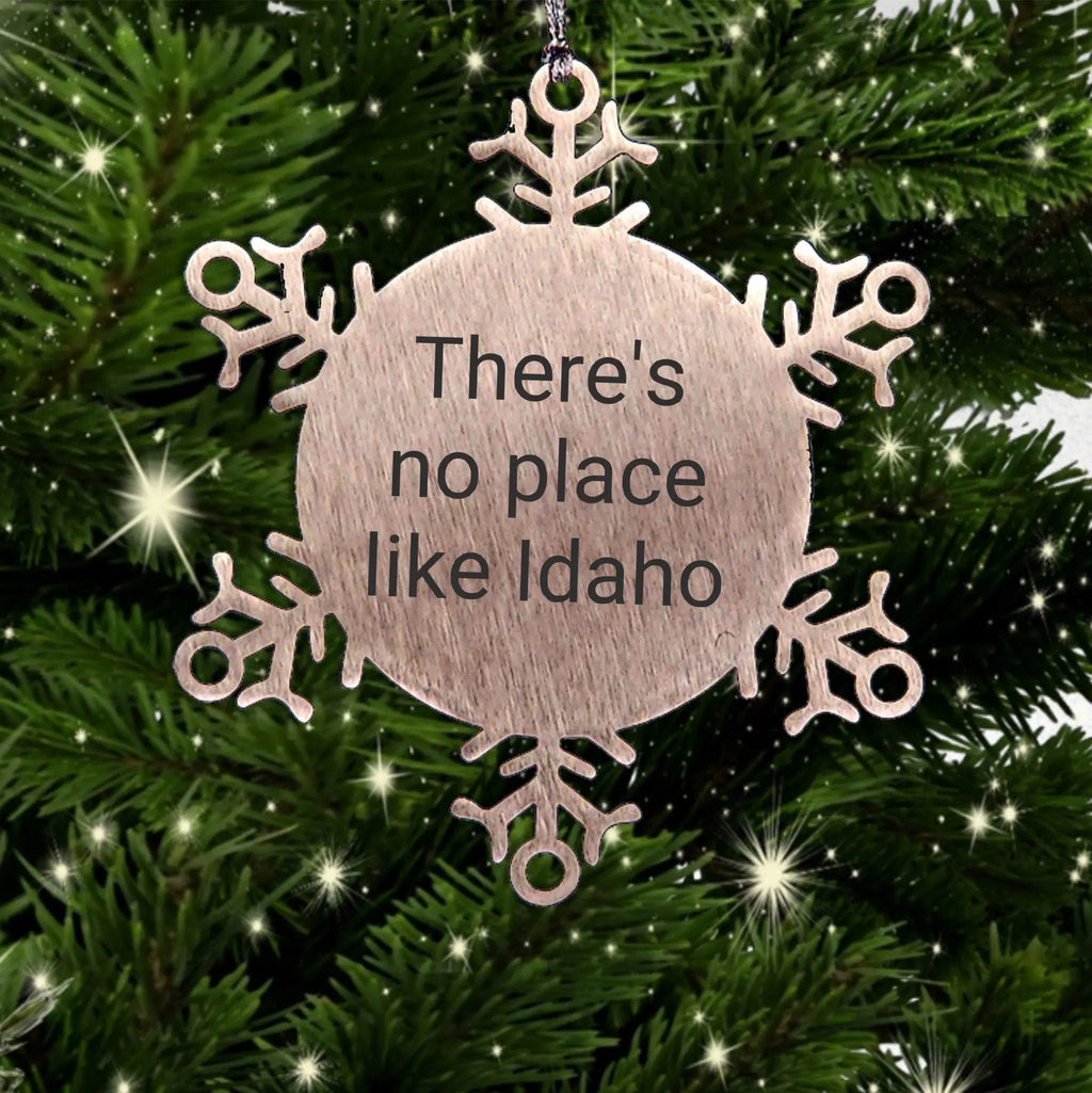 Idaho Christmas Tree Snowflake Ornaments - There's No Place Like Idaho