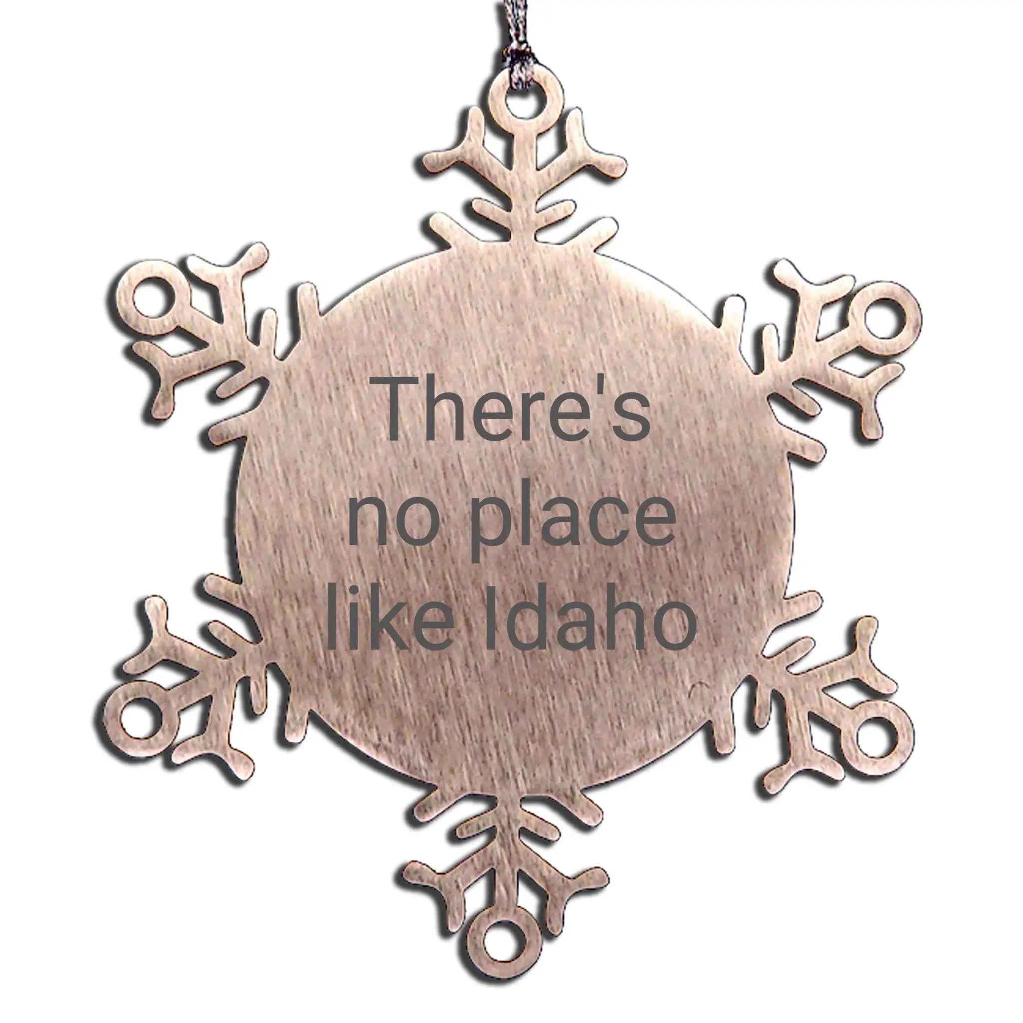 Idaho Christmas Tree Snowflake Ornaments - There's No Place Like Idaho