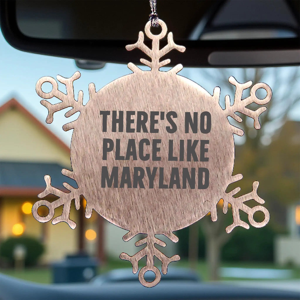 Maryland Snowflake Ornament - There's No Place Like Maryland