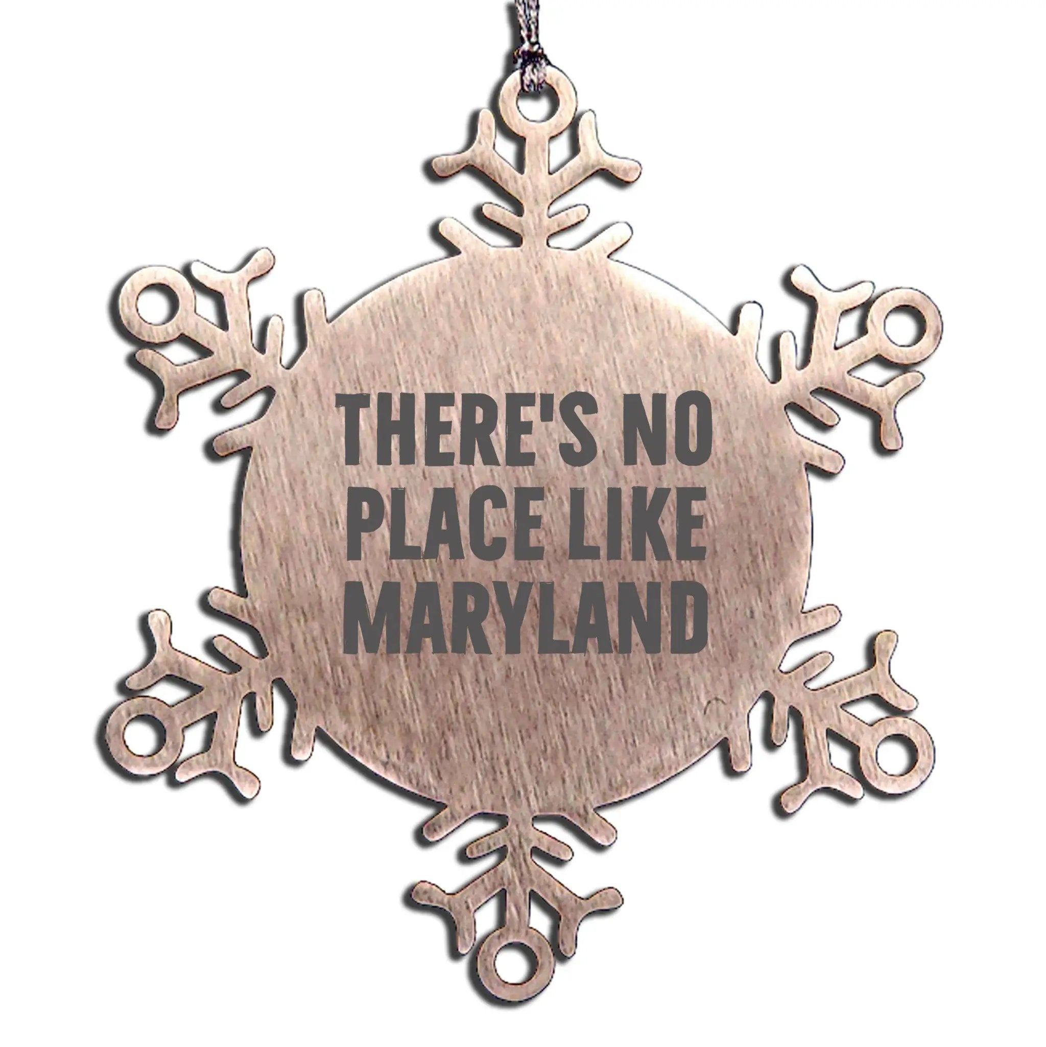 Maryland Snowflake Ornament - There's No Place Like Maryland