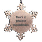 Massachusetts Snowflake Ornament - There's No Place Like Massachusetts