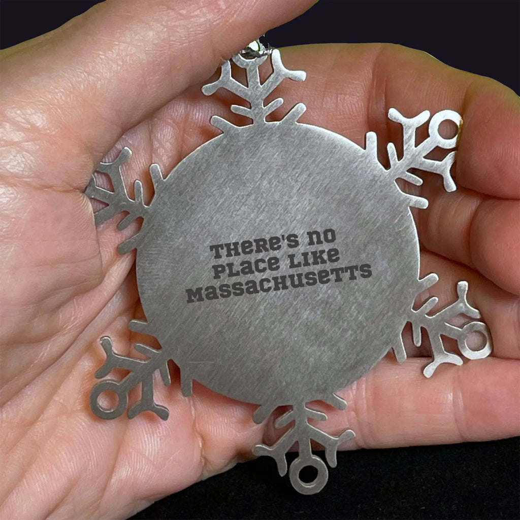 Massachusetts Snowflake Ornaments - There's No Place Like Massachusetts