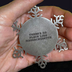 Massachusetts Snowflake Ornaments - There's No Place Like Massachusetts