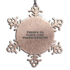 Massachusetts Snowflake Ornaments - There's No Place Like Massachusetts