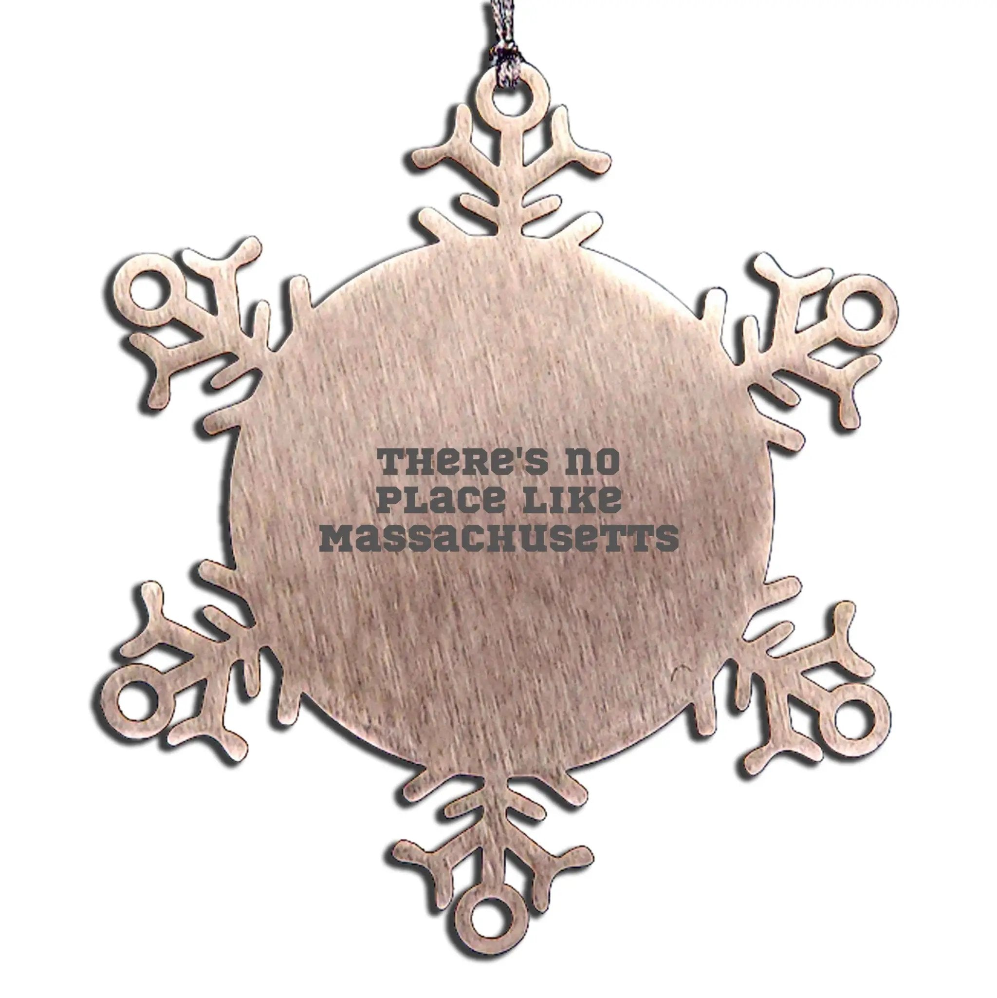 Massachusetts Snowflake Ornaments - There's No Place Like Massachusetts