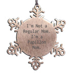 Papillon Dog Mom Snowflake Christmas Ornaments