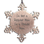 Poodle Dog Snowflake Ornament - I'm Not A Regular Mom. I'm A Poodle Mom