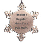 Pug Mom Snowflake Christmas Ornament