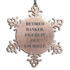 Banker Snowflake Ornament Figure It Out Yourself Perfect Christmas Gift