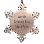 Real Estate Agent Ornament World's Greatest Agent Christmas Gift