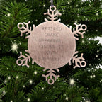 Funny Crane Operator Snowflake Ornament - Retired Crane Operators - Figure It Out Yourself