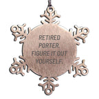 Porter Ornament Retired Joke Snowflake Keepsake Gift