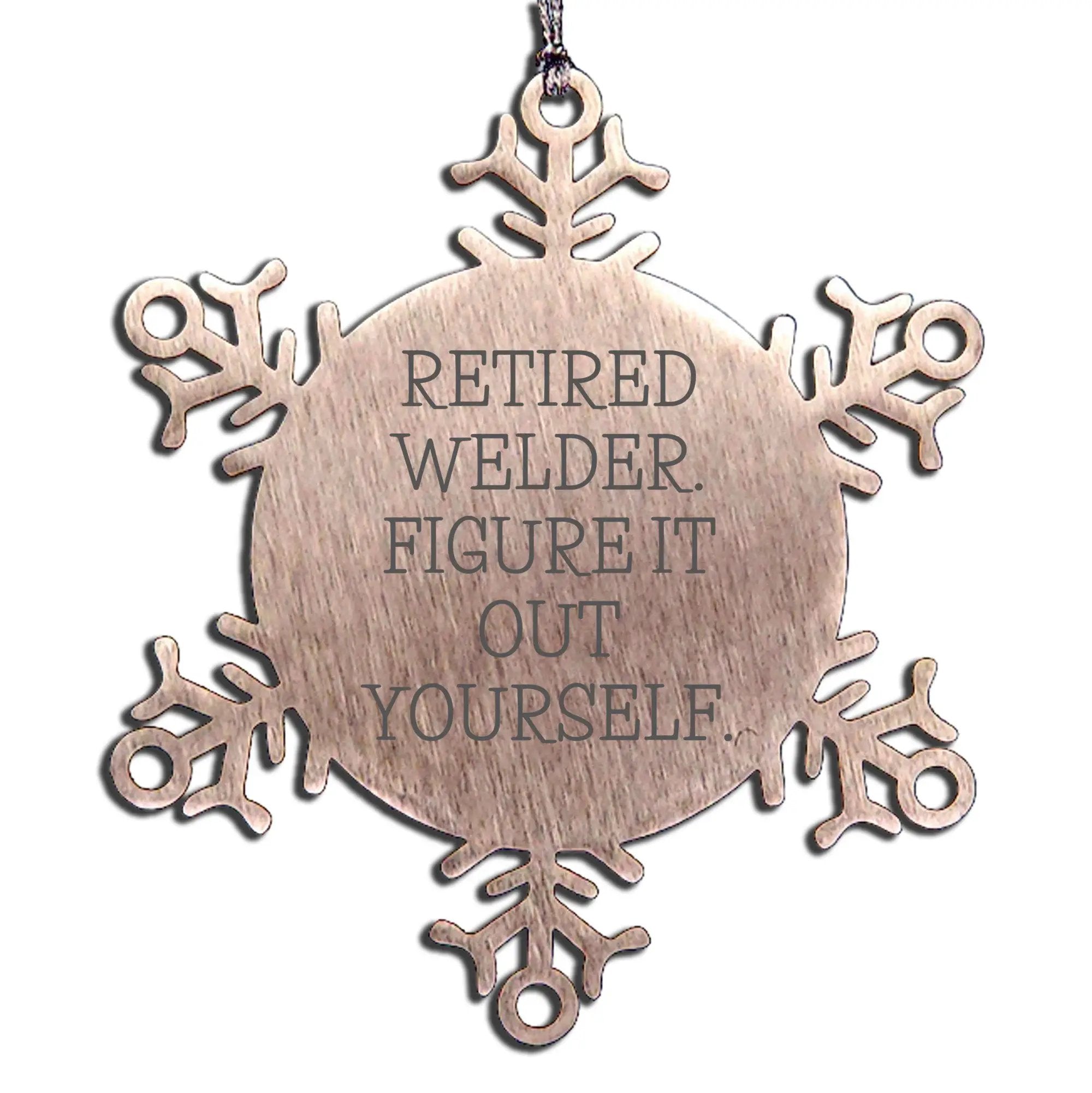 Welder Snowflake Ornament Figure It Out Yourself Gift For Christmas - Mallard Moon